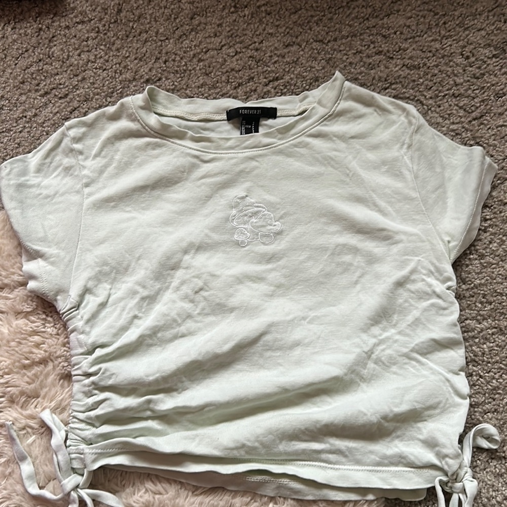 Pastel green graphic tee